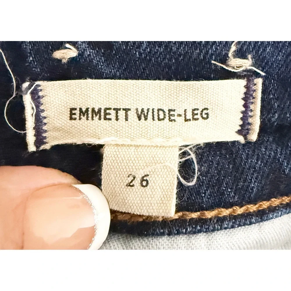 Madewell Women's Emmett Wide Leg Jeans Front Well Pockets High Rise Seam Leg 26 - Picture 12 of 14